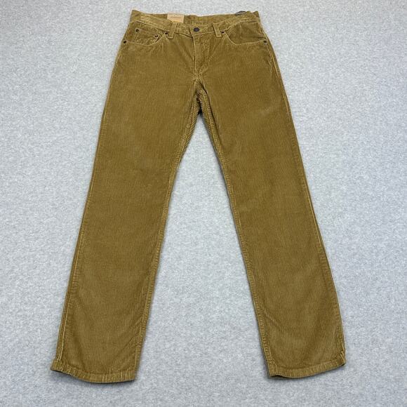 Levi's Corduroy Pants Mens 28x30 Golden Tan Straight Regular Fit 5-Pocket Cotton - Picture 1 of 8